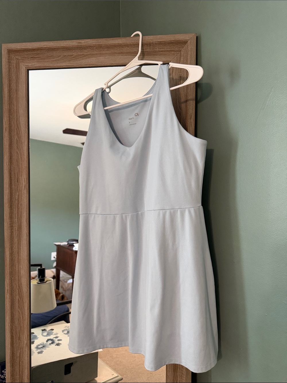 NWOT Baby Blue Activewear Gap Dress- Built in Bra and Shorts